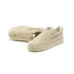 Stüssy x Nike Air Force 1 Low CZ9084-200 - Fossil Stone Sneakers with Hemp Upper