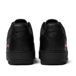 Supreme x Nike Air Force 1 Low CU9225-001 - Black Leather Sneakers with Red Supreme Logo