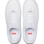 Supreme x Nike Air Force 1 Low CU9225-100 - White Leather Sneakers with Red Supreme Logo