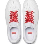 Supreme x Nike Air Force 1 Low CU9225-100 - White Leather Sneakers with Red Supreme Logo