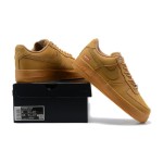 Supreme x Nike Air Force 1 Low DN1555-200 - Flax Nubuck Sneakers with Red Supreme Logo