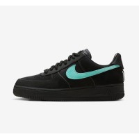 Tiffany & Co. x Nike Air Force 1 Low DZ1382-001 - Premium Black Suede Sneakers with Signature Tiffany Blue Swoosh