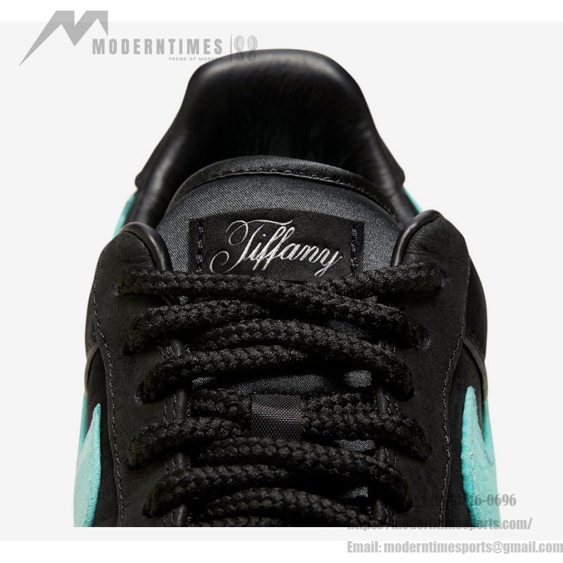 Tiffany & Co. x Nike Air Force 1 Low DZ1382-001 - Black Suede Sneakers with Tiffany Blue Swoosh