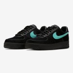 Tiffany & Co. x Nike Air Force 1 Low DZ1382-001 - Black Suede Sneakers with Tiffany Blue Swoosh