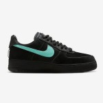 Tiffany & Co. x Nike Air Force 1 Low DZ1382-001 - Black Suede Sneakers with Tiffany Blue Swoosh