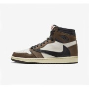 Travis Scott x Air Jordan 1 High OG NRG CD4487-100 Collaboration | Reverse Swoosh | Brown Limited Edition