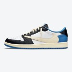 Exclusive Travis Scott x Fragment x Air Jordan 1 Low OG DM7866-140 - Triple Collaboration Limited Edition