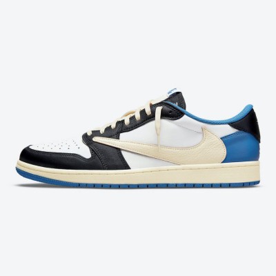 Exclusive Travis Scott x Fragment x Air Jordan 1 Low OG DM7866-140 - Triple Collaboration Limited Edition