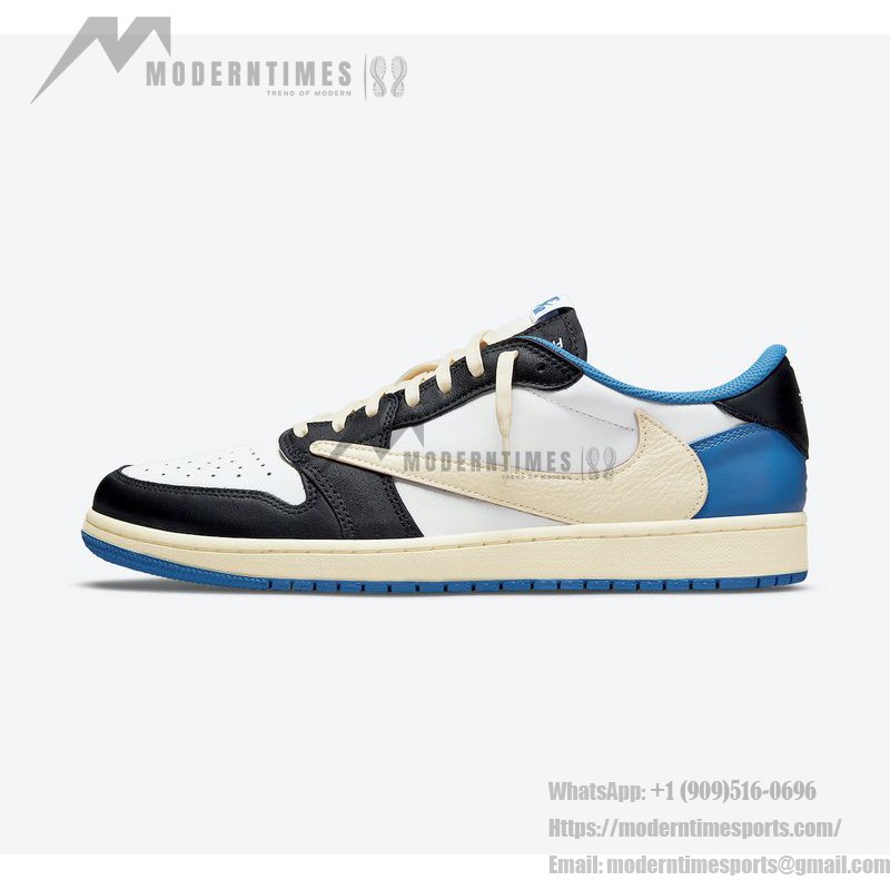 Exclusive Travis Scott x Fragment x Air Jordan 1 Low OG DM7866-140 - Triple Collaboration Limited Edition