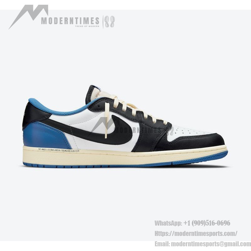 Exclusive Travis Scott x Fragment x Air Jordan 1 Low OG DM7866-140 - Triple Collaboration Limited Edition