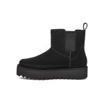 UGG Chelsea Platform Mini Black 1158051 - Sleek Suede Boots with Bold Platform Sole