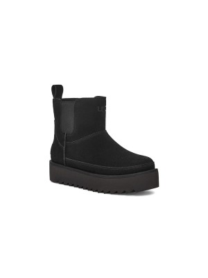 UGG Chelsea Platform Mini Schwarz 1158051: Elegante Wildlederstiefel mit Auffälliger Plateau-Sohle