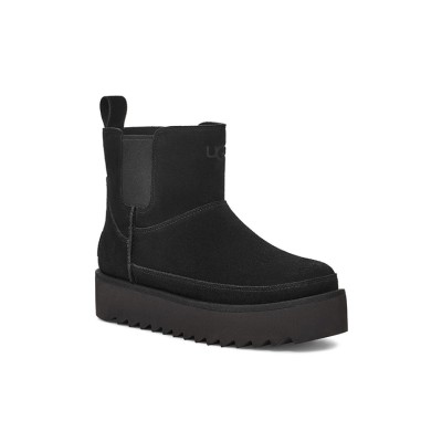 UGG Chelsea Platform Mini Black 1158051: Sleek Suede Boots with Bold Platform Sole