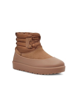 UGG Classic Mini Lace-Up Weather Boot Chestnut 1120849 - Waterproof Sheepskin Boots for Cold Weather