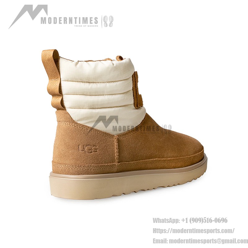 UGG Classic Mini Schnürstiefel Wetterfest Kastanienbraun/Weiß 1120849 - Wasserdichte Schaffellstiefel für kaltes Wetter