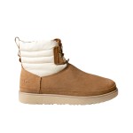 UGG Classic Mini Schnürstiefel Wetterfest Kastanienbraun/Weiß 1120849 - Wasserdichte Schaffellstiefel für kaltes Wetter