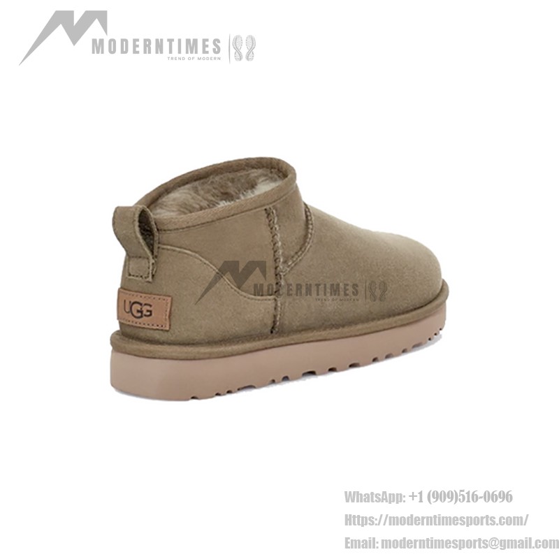 UGG Classic Ultra Mini Antelope Boots with Sheepskin Lining