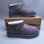 UGG Classic Ultra Mini Grey 1116109 Boots - Sheepskin and Wool Lining