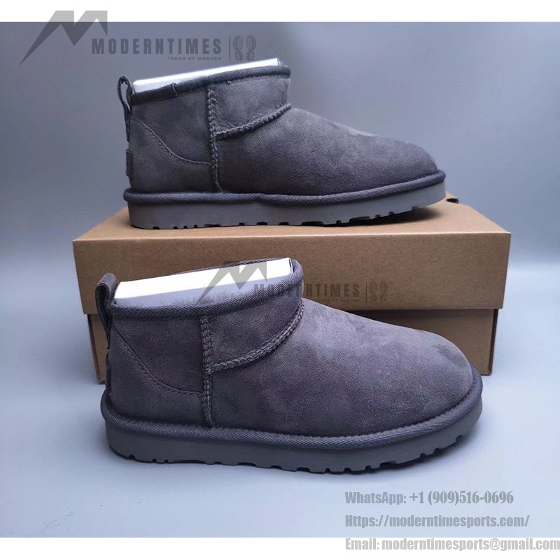 UGG Classic Ultra Mini Grey 1116109 Boots - Sheepskin and Wool Lining