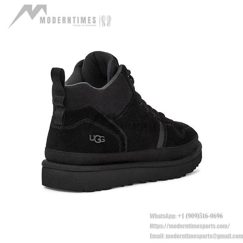 UGG Highland Hi Heritage Trainer Black 1144054 High-Top Sneakers with Premium Suede and EVA Sole