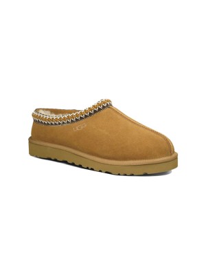 UGG レディース タスマン スリッパ チェスナット 5950-CHE - 室内外で履ける快適なシープスキンライニングのスエードスリッパ