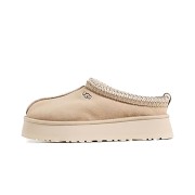 UGG Damen Tazz Pantoffeln Mustard Seed 1122553 - Gemütliche Schaffell-Pantoffeln mit Plateau für drinnen und draußen