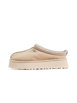 UGG Damen Tazz Pantoffeln Mustard Seed 1122553 - Gemütliche Schaffell-Pantoffeln mit Plateau für drinnen und draußen