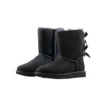 UGG ウィメンズ ベイリー ボウ II ブーツ ブラック 1016225 - リボン付き冬用ブーツ