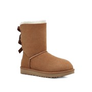 UGG 여성 베일리 보우 II 부츠 체스넛 1016225 - 스타일리시한 스웨이드 부츠, 양모 안감 및 리본 디테일