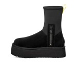 UGG レディース クラシック ディッパー ブラック 1144031、防水デザインとジッパー付き