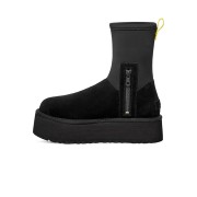 UGG Damen Classic Dipper Schwarz 1144031: Moderne Plateaustiefel mit Reißverschluss und Wasserdichtem Design