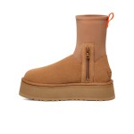 UGG Damen Classic Dipper Chestnut 1144031 - Wasserdichte Platform-Stiefel mit Reißverschluss