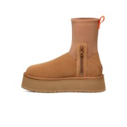 UGG レディース クラシック ディッパー チェスナット 1144031 - ジッパー付き防水プラットフォームブーツ