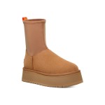 UGG Damen Classic Dipper Chestnut 1144031 - Wasserdichte Platform-Stiefel mit Reißverschluss