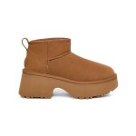 UGG Women's Classic Ultra Mini New Heights Chestnut 1158311 Boots - High Platform Sheepskin Comfort