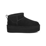 UGG Damen Classic Ultra Mini Platform Schwarz: Erhöhen Sie Ihren Stil mit Gemütlichem Komfort und Plateau-Design