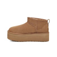 UGG Women's Classic Ultra Mini Platform Chestnut 1135092 - Stylish Sheepskin Boots with Elevated Platform Sole