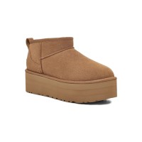 UGG Women's Classic Ultra Mini Platform Chestnut 1135092 - Stylish Sheepskin Boots with Elevated Platform Sole