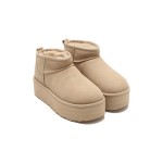 UGG Women's Classic Ultra Mini Platform 1135092 - Sheepskin and Suede Boots with Platform Sole