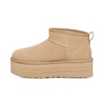 UGG Women's Classic Ultra Mini Platform 1135092 - Sheepskin and Suede Boots with Platform Sole