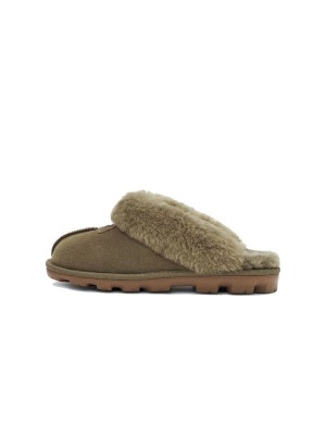 UGG Damen Coquette Hausschuhe Burnt Olive 1015125 - Bequeme Schaffellhausschuhe für drinnen und draußen