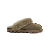 UGG 여성 코켓 슬리퍼 번트 올리브 1015125 - 실내외 겸용 따뜻한 양털 슬리퍼