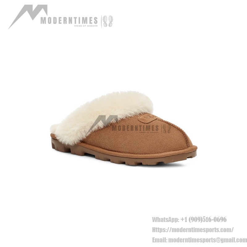 UGG Women's Coquette Slipper Chestnut with Sheepskin Lining for Comfort and Warmth