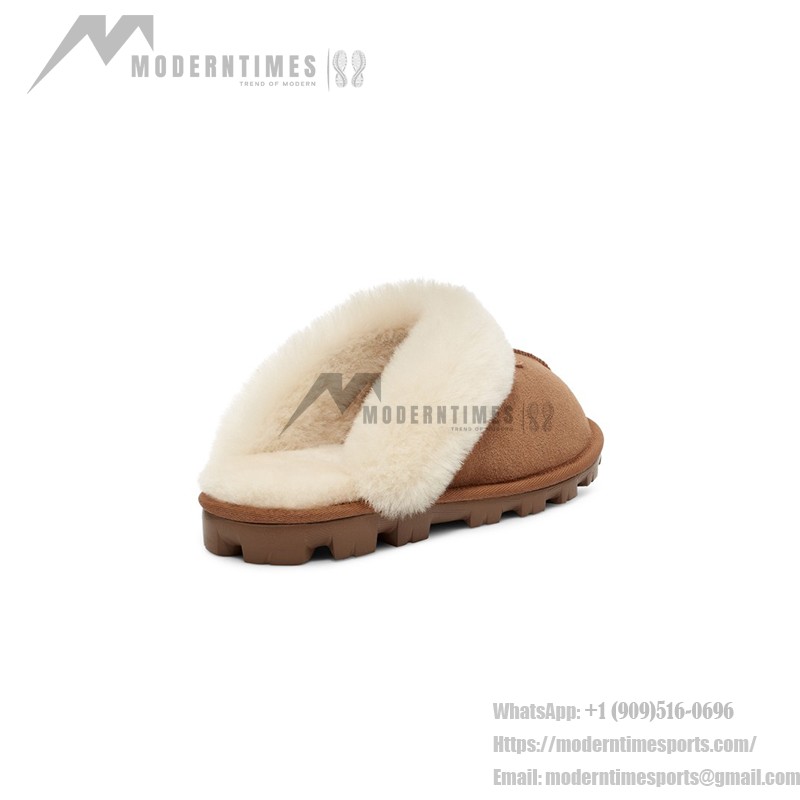 UGG Women's Coquette Slipper Chestnut with Sheepskin Lining for Comfort and Warmth