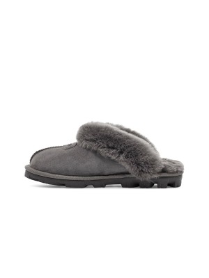 UGG Damen Coquette Hausschuhe Grau 1015125 - Bequeme Schaffell Hausschuhe für drinnen und draußen