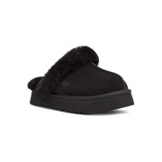 UGG Damen Disquette in Schwarz: Modische Plateauslipper mit Schaffellfutter für Ultimativen Komfort