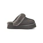 UGG Women's Disquette Slipper Charcoal 1122550 - Cozy Sheepskin Platform Slippers for Indoor and Outdoor Comfort