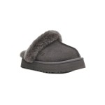 UGG Women's Disquette Slipper Charcoal 1122550 - Cozy Sheepskin Platform Slippers for Indoor and Outdoor Comfort