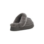 UGG Women's Disquette Slipper Charcoal 1122550 - Cozy Sheepskin Platform Slippers for Indoor and Outdoor Comfort