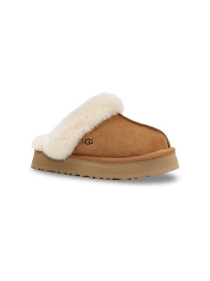 UGG Women's Disquette Slipper Chestnut 1122550 - Cozy Sheepskin Platform Slippers for Indoor and Outdoor Wear